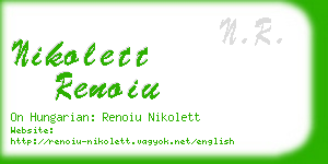 nikolett renoiu business card